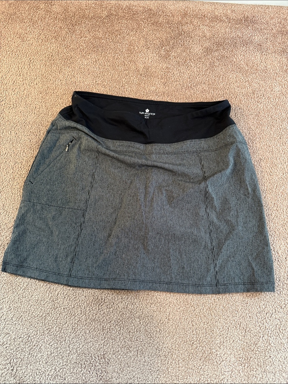 Tuff Athletics Black Waistband Gray Athletic Skort
